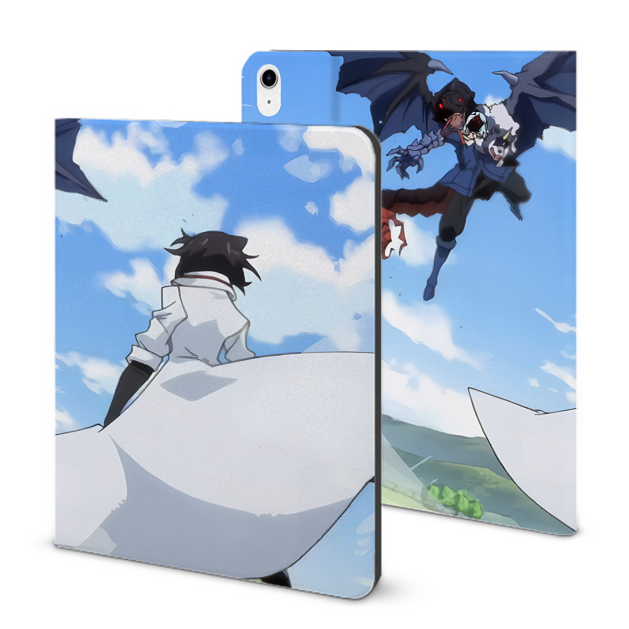 （画像用） 転スラ Regarding Reincarnated to Slime IPad ケース ブック型 PUレザー TPU 耐衝撃 軽量 薄型 ペン収納なし 全面保護 IPad 各モデル対応